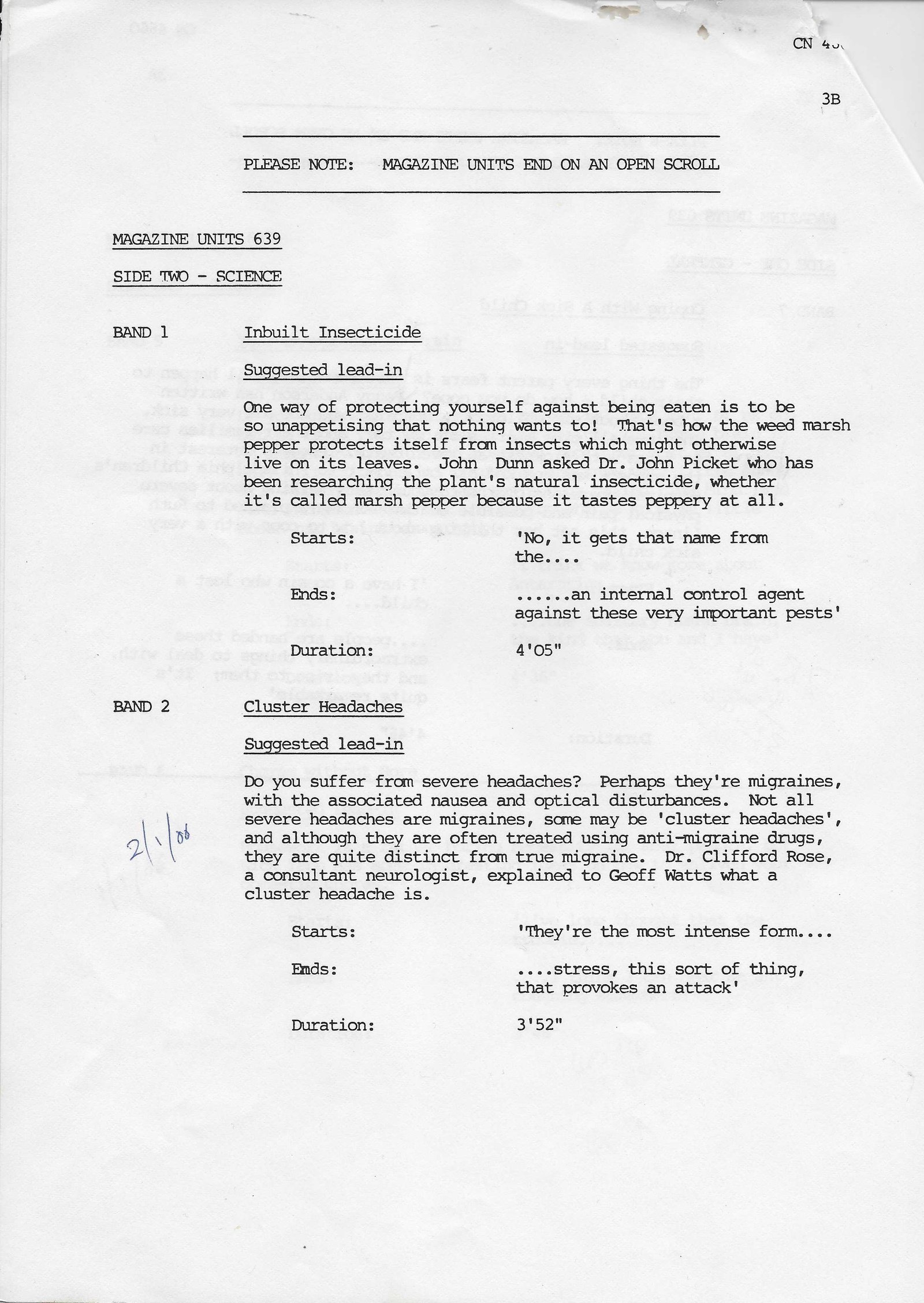 Inserts from CN 4660